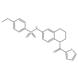 4-methoxy-N-[1-(thiophene-2-carbonyl)-1,2,3,4-tetrahydroquinolin-6-yl]benzene-1-sulfonamide Structure
