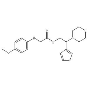 2-(4-methoxyphenoxy)-N-(2-morpholino-2-(thiophen-3-yl)ethyl)acetamide Structure