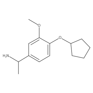 1-[4-(Cyclopentyloxy)-3-methoxyphenyl]ethan-1-amine Structure