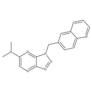 N,N-Dimethyl-1-(6-quinolinylmethyl)-1H-1,2,3-triazolo[4,5-b]pyrazin-6-amine结构式