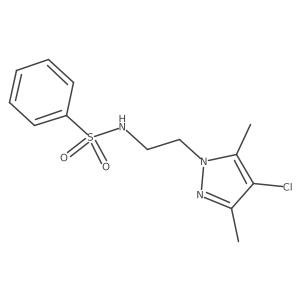 N-(2-(4-chloro-3,5-dimethyl-1H-pyrazol-1-yl)ethyl)benzenesulfonamide Structure