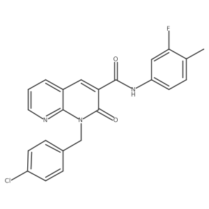 1-(4-chlorobenzyl)-N-(3-fluoro-4-methylphenyl)-2-oxo-1,2-dihydro-1,8-naphthyridine-3-carboxamide结构式