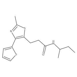 N-(butan-2-yl)-3-[2-methyl-4-(thiophen-2-yl)-1,3-thiazol-5-yl]propanamide Structure