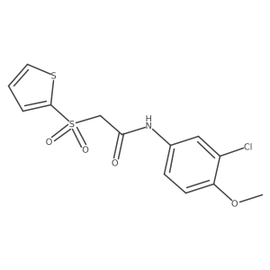 N-(3-chloro-4-methoxyphenyl)-2-(thiophen-2-ylsulfonyl)acetamide Structure