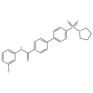 N-(3-chlorophenyl)-4-(4-pyrrolidin-1-ylsulfonylphenyl)benzamide Structure