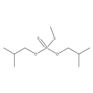 S-Methyl O,O-bis(2-methylpropyl) phosphorodithioate结构式