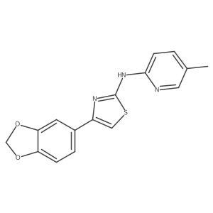 4-(benzo[d][1,3]dioxol-5-yl)-N-(5-methylpyridin-2-yl)thiazol-2-amine结构式