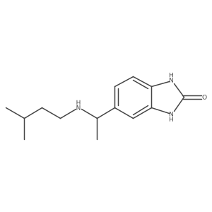 1,3-Dihydro-5-[1-[(3-methylbutyl)amino]ethyl]-2H-benzimidazol-2-one结构式