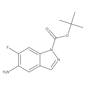 Tert-butyl 5-amino-6-fluoro-1h-indazole-1-carboxylate结构式