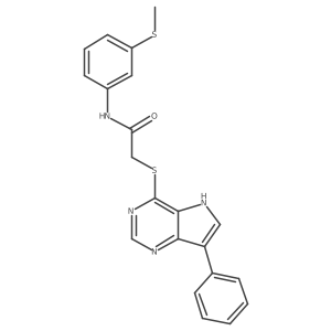 N-[3-(Methylsulfanyl)phenyl]-2-({7-phenyl-5H-pyrrolo[3,2-D]pyrimidin-4-YL}sulfanyl)acetamide Structure