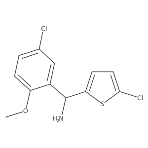 2-Thiophenemethanamine, 5-chloro-alpha-(5-chloro-2-methoxyphenyl)- Structure