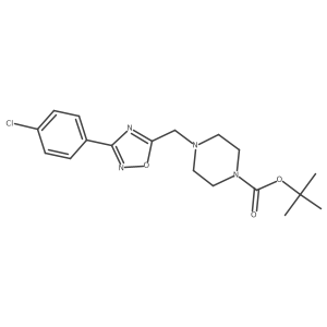 CC(C)(C)OC(=O)N1CCN(Cc2nc(-c3ccc(Cl)cc3)no2)CC1结构式