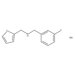 (3-Fluoro-benzyl)-furan-2-ylmethyl-amine hydrobromide Structure