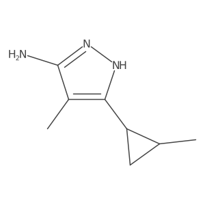 4-Methyl-3-(2-methylcyclopropyl)-1H-pyrazol-5-amine Structure