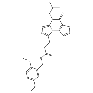 N-(2,5-dimethoxybenzyl)-3-(4-isobutyl-5-oxo-4,5-dihydrothieno[2,3-e][1,2,4]triazolo[4,3-a]pyrimidin-1-yl)propanamide结构式