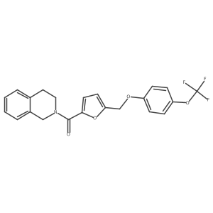 3,4-dihydroisoquinolin-2(1H)-yl(5-{[4-(trifluoromethoxy)phenoxy]methyl}furan-2-yl)methanone Structure