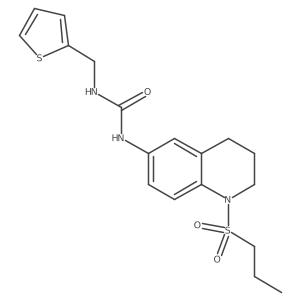 1-(1-(Propylsulfonyl)-1,2,3,4-tetrahydroquinolin-6-yl)-3-(thiophen-2-ylmethyl)urea Structure