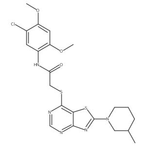 N-(5-chloro-2,4-dimethoxyphenyl)-2-((2-(3-methylpiperidin-1-yl)thiazolo[4,5-d]pyrimidin-7-yl)thio)acetamide Structure