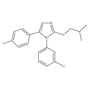 1-(3-chlorophenyl)-2-(isobutylthio)-5-(p-tolyl)-1H-imidazole结构式
