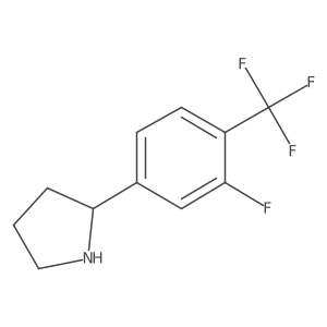 (R)-2-(3-Fluoro-4-(trifluoromethyl)phenyl)pyrrolidine结构式