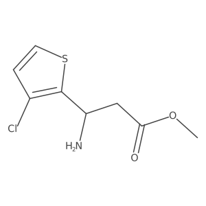 methyl (3R)-3-amino-3-(3-chlorothiophen-2-yl)propanoate结构式