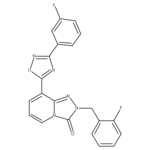 2-(2-fluorobenzyl)-8-(3-(3-fluorophenyl)-1,2,4-oxadiazol-5-yl)-[1,2,4]triazolo[4,3-a]pyridin-3(2H)-one结构式