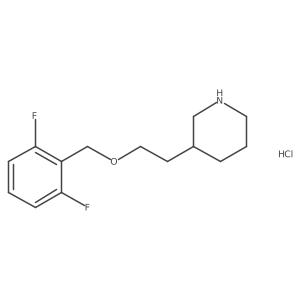 3-{2-[(2,6-Difluorobenzyl)oxy]ethyl}piperidine hydrochloride Structure
