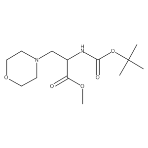 Methyl I+/--[[(1,1-dimethylethoxy)carbonyl]amino]-4-morpholinepropanoate结构式