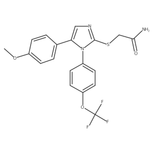 2-((5-(4-methoxyphenyl)-1-(4-(trifluoromethoxy)phenyl)-1H-imidazol-2-yl)thio)acetamide Structure