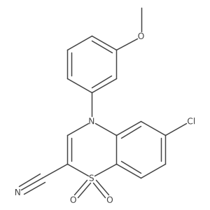 6-chloro-4-(3-methoxyphenyl)-1,1-dioxo-4H-1lambda6,4-benzothiazine-2-carbonitrile结构式