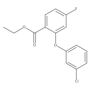 Ethyl 2-(3-chlorophenoxy)-4-fluorobenzoate结构式