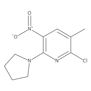 2-Chloro-3-methyl-5-nitro-6-pyrrolidin-1-yl-pyridine结构式