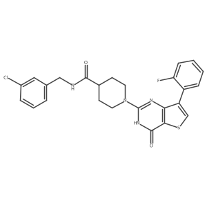 N-(3-chlorobenzyl)-1-[7-(2-fluorophenyl)-4-oxo-3,4-dihydrothieno[3,2-d]pyrimidin-2-yl]piperidine-4-carboxamide Structure