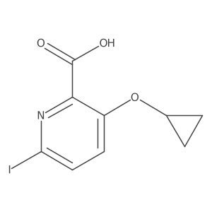 3-Cyclopropoxy-6-iodopicolinic acid结构式