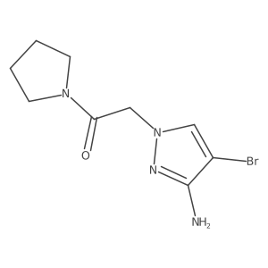 2-(3-Amino-4-bromo-1h-pyrazol-1-yl)-1-(pyrrolidin-1-yl)ethan-1-one Structure