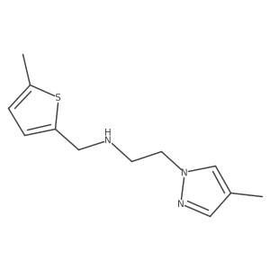 2-(4-Methyl-1h-pyrazol-1-yl)-N-((5-methylthiophen-2-yl)methyl)ethan-1-amine Structure