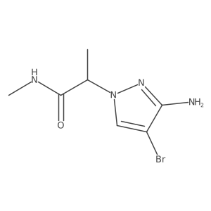 2-(3-amino-4-bromo-1H-pyrazol-1-yl)-N-methylpropanamide结构式