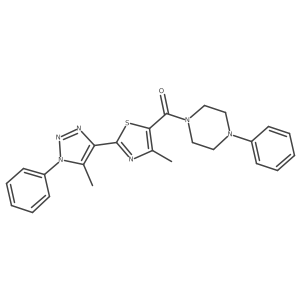 (4-methyl-2-(5-methyl-1-phenyl-1H-1,2,3-triazol-4-yl)thiazol-5-yl)(4-phenylpiperazin-1-yl)methanone Structure