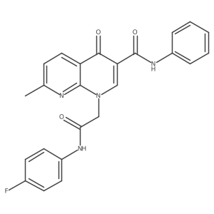 1-(2-((4-fluorophenyl)amino)-2-oxoethyl)-7-methyl-4-oxo-N-phenyl-1,4-dihydro-1,8-naphthyridine-3-carboxamide Structure