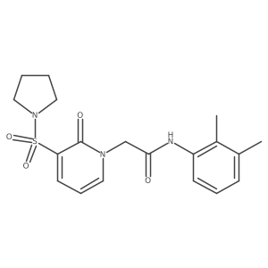 N-(2,3-dimethylphenyl)-2-(2-oxo-3-(pyrrolidin-1-ylsulfonyl)pyridin-1(2H)-yl)acetamide结构式