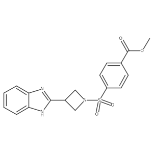 methyl 4-((3-(1H-benzo[d]imidazol-2-yl)azetidin-1-yl)sulfonyl)benzoate Structure