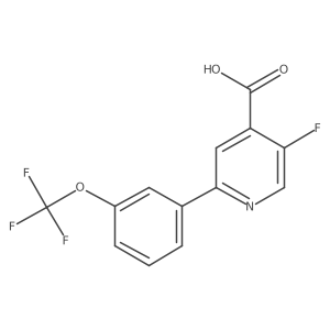 5-Fluoro-2-(3-(trifluoromethoxy)phenyl)isonicotinic acid结构式
