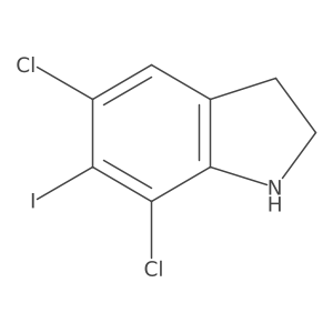 5,7-Dichloro-6-iodo-1H-indoline Structure