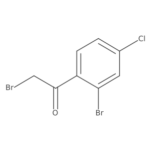 2-Bromo-1-(2-bromo-4-chlorophenyl)ethan-1-one Structure