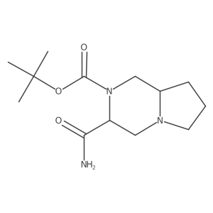 tert-butyl(3S,8aS)-3-carbamoylhexahydropyrrolo[1,2-a]pyrazine-2(1H)-carboxylate结构式
