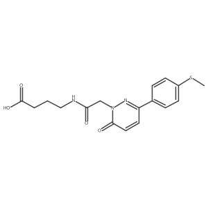 4-[({3-[4-(methylsulfanyl)phenyl]-6-oxopyridazin-1(6H)-yl}acetyl)amino]butanoic acid结构式