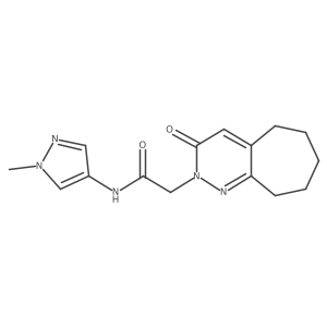 N-(1-methyl-1H-pyrazol-4-yl)-2-(3-oxo-3,5,6,7,8,9-hexahydro-2H-cyclohepta[c]pyridazin-2-yl)acetamide Structure