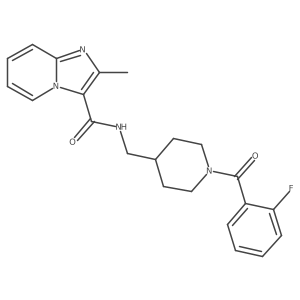 N-((1-(2-fluorobenzoyl)piperidin-4-yl)methyl)-2-methylimidazo[1,2-a]pyridine-3-carboxamide Structure