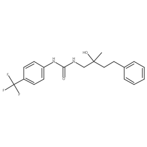 1-(2-Hydroxy-2-methyl-4-phenylbutyl)-3-[4-(trifluoromethyl)phenyl]urea Structure