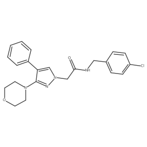 N-(4-chlorobenzyl)-2-(3-morpholino-4-phenyl-1H-pyrazol-1-yl)acetamide结构式